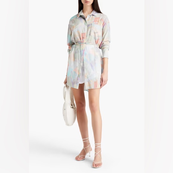 (New with Tags) IRO Cielo Abstract Print Shirt Dress - Picture 4 of 11